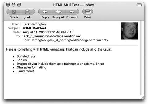 Hack 10. Send HTML Email