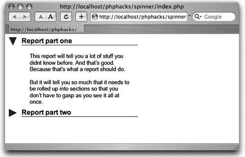 Hack 15. Section Your Content with Spinners