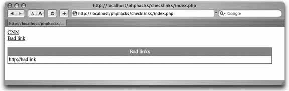 Hack 81. Check for Broken Links
